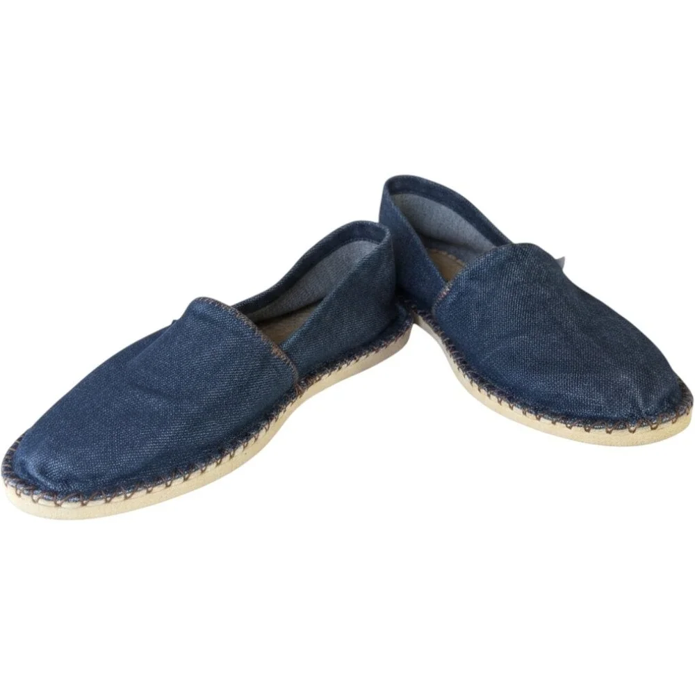 Havaianas Origine Denim Espadrilles Womens 7 Blue Slip On Shoes Brazil Round Toe